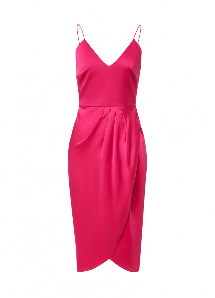 draped backless dress